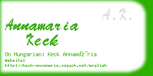 annamaria keck business card